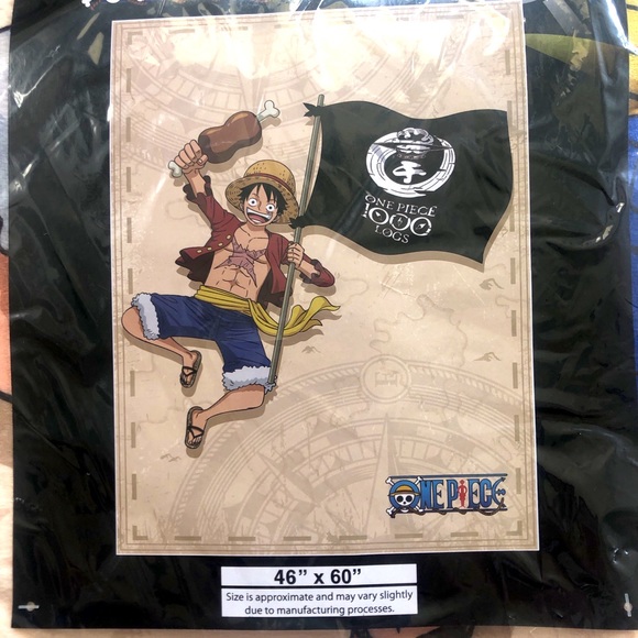 One Piece Luffy Throw Blanket - Picture 2 of 4